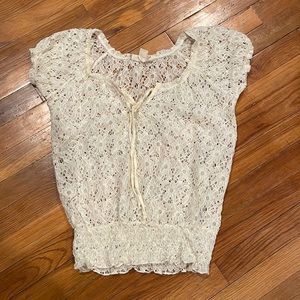 Cream lace blouse
